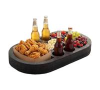 Floating Drink Holder | Food Serving 21.6x11.8 inch with Compartments