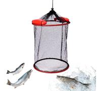 Floating Fish Basket - Nylon Fishing Keep Net with Secure Tie and Handle | Portable Fishing Net for Lake Fishing Outdoor Live Bait Transport Foldable Design Lightweight Floating Net Basket Portable