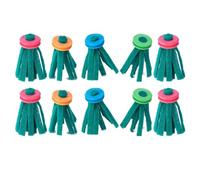 Floating Fish Mop, Aquarium Mops Kit, 10 Pieces Foam Ring Sailing Reproducing, Freshwater Fish Mop for Breeding Cleaning and Aquatic Habitat Maintenance, 1.77x3.94 inches