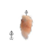 (Floating Golden Fox S)Tail Plug-in Fox Tail Cat Small Props Real Hair Small Tail Detachable Dog Playing Sp