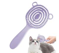 Floating Hair Remover, Ergonomic Pet Brush, Pet Grooming Supplies, Soft Bristle Pet Comb, Pet Care Grooming Tool, Easy Clean Pet Brush, Grooming Brush for Long Hair, Pet Hygiene Accessories
