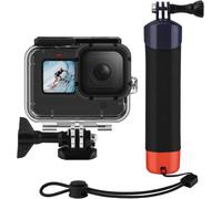 Floating Handle + Waterproof Protective Case Accessory Kit for GoPro Hero 13 12 11 10 9 Black Action Camera, Waterproof Case and Floating Handle with Secure Wrist Cord
