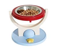 Floating Planet Gamelle pour animal domestique Fixation murale/sol Réglable | Base d'aspiration anti-déversement, protection du cou, compatible avec robot aspirateur, anti-matériau