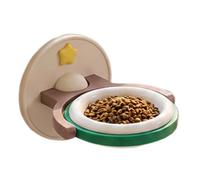 Floating Planet Gamelle pour animal domestique Fixation murale/sol Réglable | Base d'aspiration anti-déversement, protection du cou, compatible avec robot aspirateur, anti-matériau