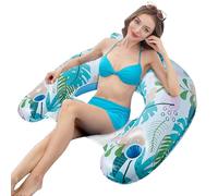 Floating Pool Chair - PVC, 45.28x33.46in Inflatable Pool Sofa Strong Buoyancy | Built-in Cup Holder Comfortable Water Lounging Design, Pools Float Chair for Beach Party, Water Park, Summer Relaxation