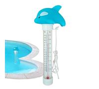 Floating Pool Thermometer - 20cm Large High Precision Scale | Heavy Duty Shatterproof PVC ABS Material 95g Cute Cartoon Animal Temperature Gauge With Lanyard For Spa Hot Tub