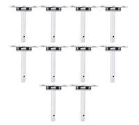 Floating Shelf Bracket 4 Inch | 10pcs Invisible Shelf Support for Wall / Bookshelf / Kitchen | Strong Cold Rolled Steel, Appearance, Tarnish Protected Mounting Plate