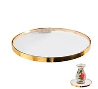 Floating Shelves - Small Floating Shelf, Wall Mounted Glass Shelf for Bathroom Decor | Reusable Decorative Round Display Ledge Shelves for Offices, Kitchen, Living Room