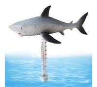 Floating Spa Thermometer - Water Temperature Tester, Pool Accessory | Heavy Duty Outdoor Pond Measurement Tool, Versatile Shatterproof Hot Tub Monitor with Cartoon Shark Shape for Family Safety