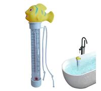 Floating Temperature Meter Pool, Cartoon Animal Pond Thermometer, 4.2cm/1.65 in 18.5cm/7.28 Inches Precise Water Temperatures Gauge for Shower Lake Family Outdoor Indoor Use