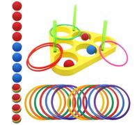 Floating Toss Game, Foam Ring Target, Water Play Set with Skill Training Action, Lightweight Swim Activity Toy, Bright Pool Game with Simple Style, Outdoor Water Toy for Home Use
