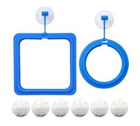 Floating Turtle Feeding Rings with Suction Cups, 2X Set | Fish Food Feeders for Turtle, Betta, Guppy & Small Fish with 6 Nitrifying Balls for Clean Tankfor Turtle, Betta, Guppy, Small Fish