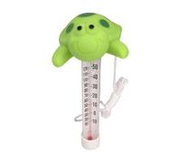 Floating Turtle Pool Thermometer With Large Display & Pull Cord | 5.9x2.8 Inch Shatterproof Water Temperature Gauge | Easy-Read Outdoor Spa Tub Aquarium Monitor | Floating Reptile Design For Kids