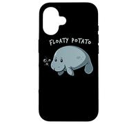 Floaty Potato Manatee Chubby Mermaid Funny Sea Cow Animal Coque pour iPhone 16