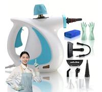 Floaty Steam Pro cleaner, Flotty Steam Pro, 1050 W Nettoyeur Vapeur Portable, Température De La Vapeur 135°C, S'Évaporer Ménage 3x Plus Vite, 12 Accessoires Dapté Aux Meubles/Sols/Cuisines (bleu)