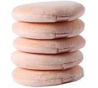 Flocage éponge de maquillage ronde coussin d'air éponge de mélange de bouffée de poudre pour crème liquide et poudre-5 pièces