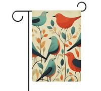 Flock of Birds Drapeau de jardin double face 30,5 x 45,7 cm, drapeau vertical en lin, drapeaux de maison durables pour fêtes de fin d'année