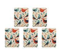 Flock of Birds Lot de 5 feuilles d'encens parfumées à suspendre pour voiture, maison, voiture, décoration intérieure carrée, style noir