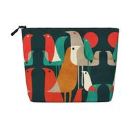 Flock of Birds Organiseur de cosmétiques Grand sac en chanvre résistant à l'eau avec fermeture éclair pour voyage quotidien