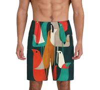 Flock Of Birds Short de nuit pour homme avec poches latérales, coupe respirante, disponible en grande taille.