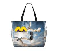 Flock Of Birds1 Sac de voyage grande capacité pour femme Sac fourre-tout de plage Sac de sport, pour voyage, gym, vacances