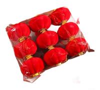 Flocking pour mini Lanterns Red 30pcs Chinese New Year Decor(10#9) | Soft flocking texture, fade-resistant red, 30pcs set, 7cm diameter, indoor outdoor use