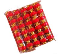 Flocking pour mini Lanterns Red 30pcs Chinese New Year Decor(3#30) | Soft flocking texture, fade-resistant red, 30pcs set, 7cm diameter, indoor outdoor use