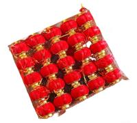 Flocking pour mini Lanterns Red 30pcs Chinese New Year Decor(5#25) | Soft flocking texture, fade-resistant red, 30pcs set, 7cm diameter, indoor outdoor use