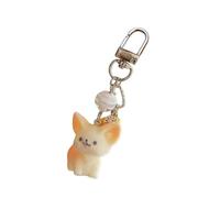 Flocking Resin Keychain Soft Grip Fennecs Foxes Designs Accessoire Décoratif Pour Les Porte-clés Fennecs Foxes Keychain