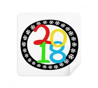 Flocon de neige 2018 Happy New Year Chiffon de nettoyage pour écran de téléphone en daim 2 pièces