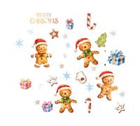 Flocon de neige autocollant pour fenêtre statique 45,7 x 40,6 cm | Matériau en PVC réutilisable, activé par l'eau, sans colle, s'adapte à un espace de 45,7 x 40,6 cm, ambiance festive