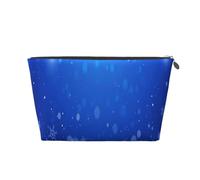 Flocon De Neige Bleu Hiver Noël, Trousse de Toilette Trousse de Maquillage Sac à cosmétiques Trousse de Toilette de Voyage Portable