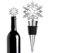 Flocon de Neige Bouchon de Vin, Crée Sceau Hermétique pour Conservation du Vin, Créatif Âlliage de Zinc Design, Décoratifs Noël Bar Accessoires pour Fêtes de Fin d'Année, Mariage, Anniversaire