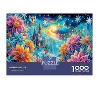 Flocon de Neige de Noël Jardin Fantastique Puzzle 1000 Pièces pour Soirée, Activité Ludique Entre Amis, Puzzle en Carton Recyclé, Cadeau Groupe 70x50cm/1000pcs