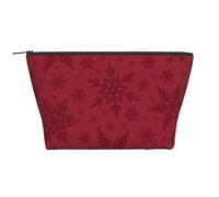 Flocon de Neige de Noël Rouge de Noël, Trousse de Toilette Trousse de Maquillage Sac à cosmétiques Trousse de Toilette de Voyage Portable
