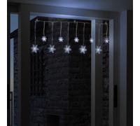 Mojawo Rideau lumineux flocon de neige guirlande lumineuse Noël éclairage 10 LED batterie blanc froid