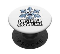 Flocon de Neige instable pour l'hiver, l'anxiété, la dépression, Noël Amusant PopSockets PopGrip Adhésif