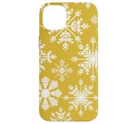 Flocon de Neige Jaune Winter Wonderland Holiday Christmas Coque pour iPhone 14 Plus