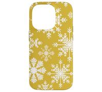 Flocon de Neige Jaune Winter Wonderland Holiday Christmas Coque pour iPhone 14 Pro
