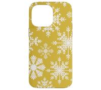 Flocon de Neige Jaune Winter Wonderland Holiday Christmas Coque pour iPhone 14 Pro Max