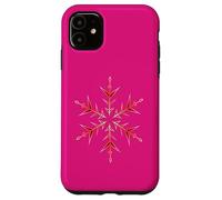 Flocon de Neige Moche Minimaliste Rose et Rouge Coque pour iPhone 11