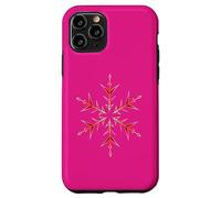 Flocon de Neige Moche Minimaliste Rose et Rouge Coque pour iPhone 11 Pro