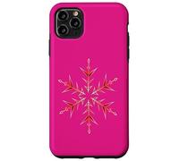 Flocon de Neige Moche Minimaliste Rose et Rouge Coque pour iPhone 11 Pro Max