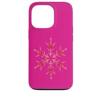 Flocon de Neige Moche Minimaliste Rose et Rouge Coque pour iPhone 13 Pro