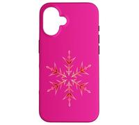 Flocon de Neige Moche Minimaliste Rose et Rouge Coque pour iPhone 16