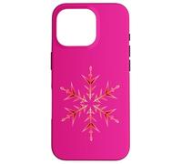 Flocon de Neige Moche Minimaliste Rose et Rouge Coque pour iPhone 16 Pro