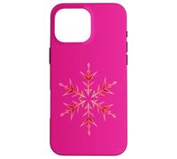 Flocon de Neige Moche Minimaliste Rose et Rouge Coque pour iPhone 16 Pro Max