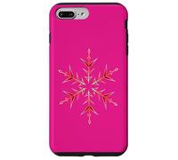 Flocon de Neige Moche Minimaliste Rose et Rouge Coque pour iPhone 7 Plus/8 Plus