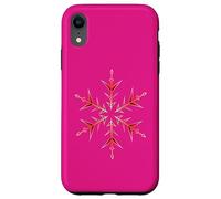 Flocon de Neige Moche Minimaliste Rose et Rouge Coque pour iPhone XR