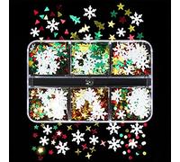 Flocon de neige paillettes vacances art décoration ensemble accessoires brillants